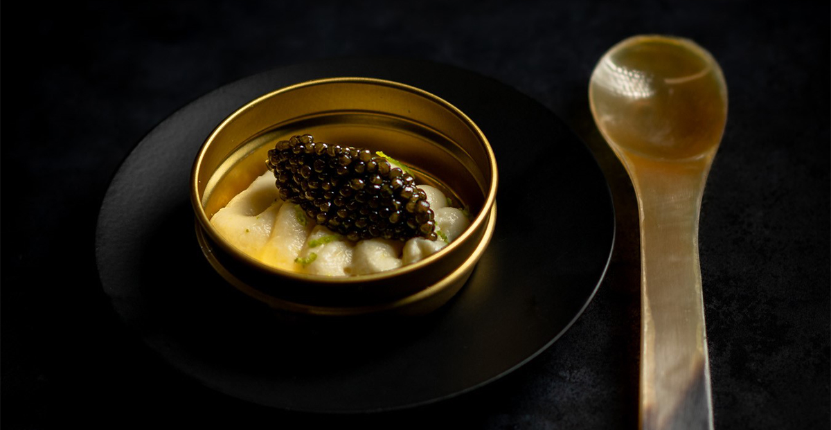 A small caviar dish at Restaurant Journey